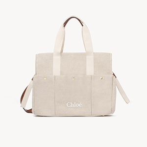 Summer Banana tote bag in raffia Blue - Chloé