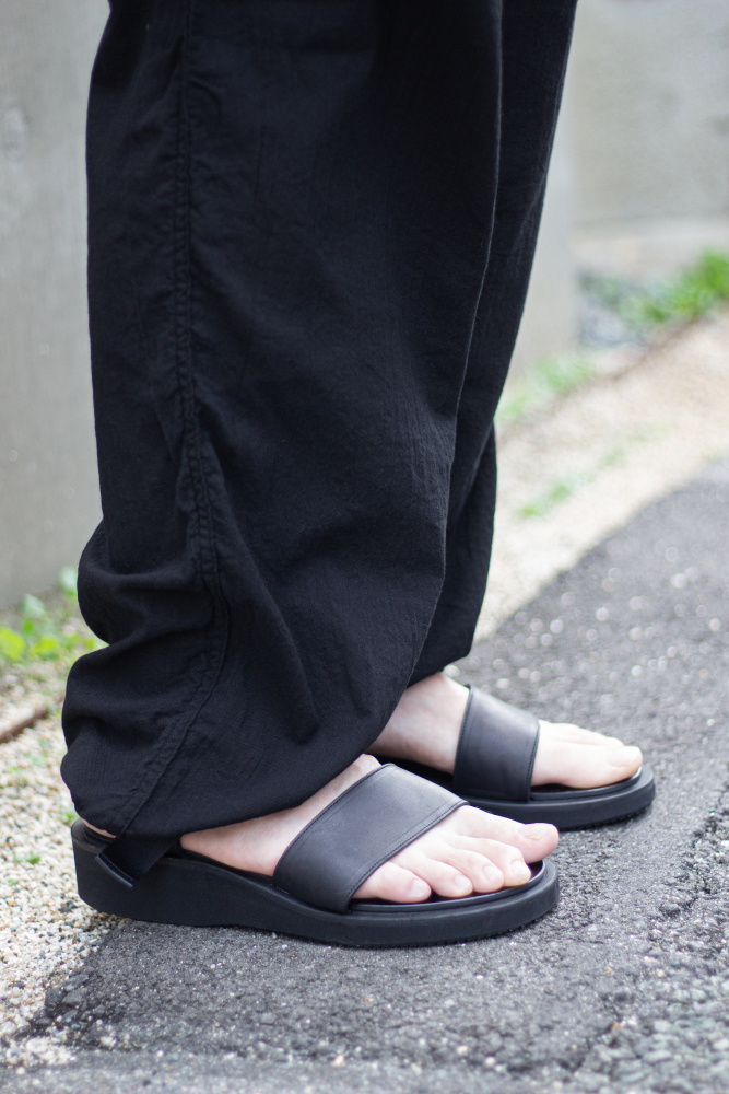 FOOTWORKS (フットワークス) LEATHER SANDAL / SMOOTH LEATHER [ BLACK ]