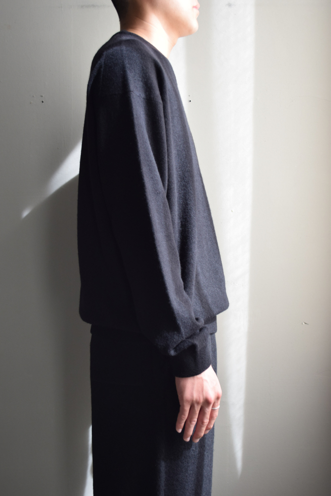 WALENODE (ウェルノード) Innocent YAK Sweat like sweater [BLACK]