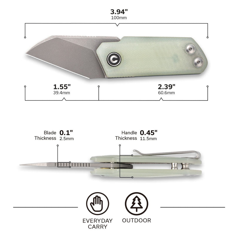 CIVIVI Ki-V Slip Joint Knife - G10 Handle 9Cr18MoV Blade