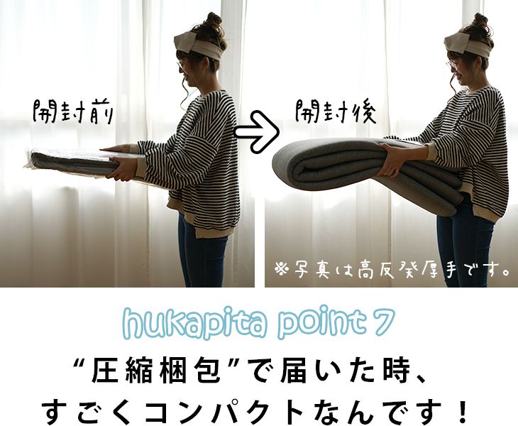 ふかふか 下敷き専用 ラグ ふかぴた高反発 (PLUS[厚手] 170×170cm