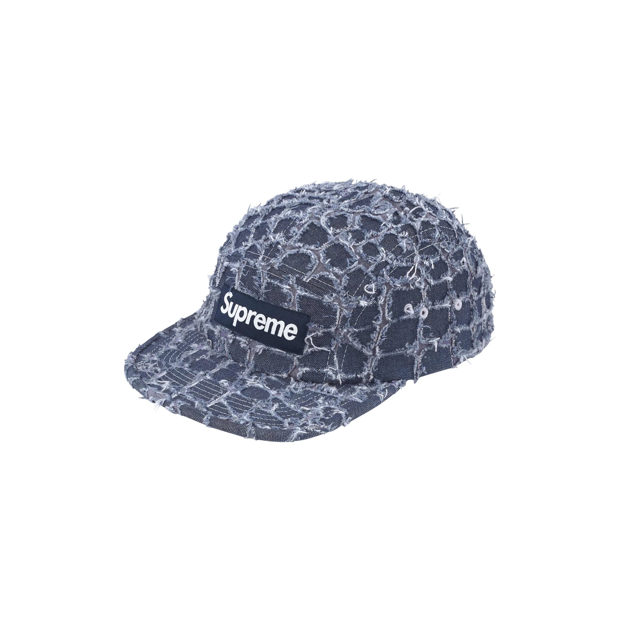 Supreme Frayed Croc Denim Camp Cap Indigo – CRUIZER