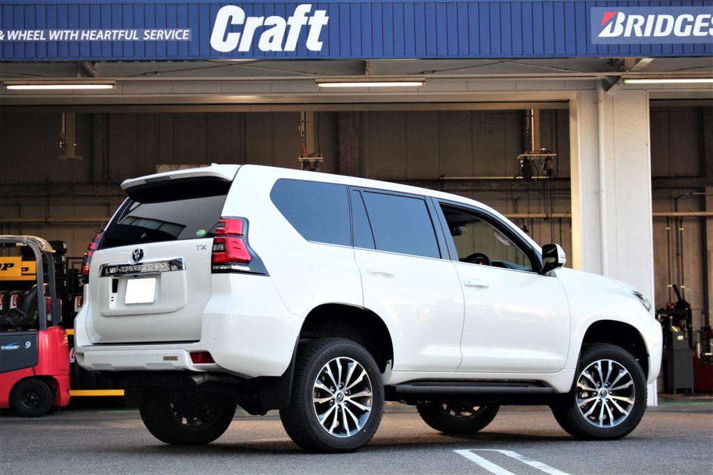 150プラドをリフトアップ。JAOS BATTLEZ リフトアップセットVFCA