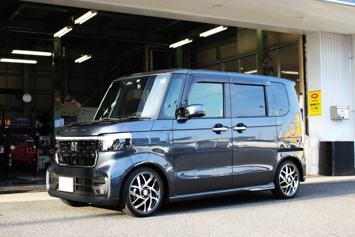 JF5】N-BOXカスタムをRSRのダウンサス、Ti2000でローダウン