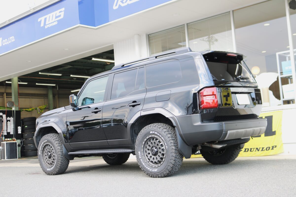 ランクル250をタナベのリフトアップスプリング、UP210でリフトアップ