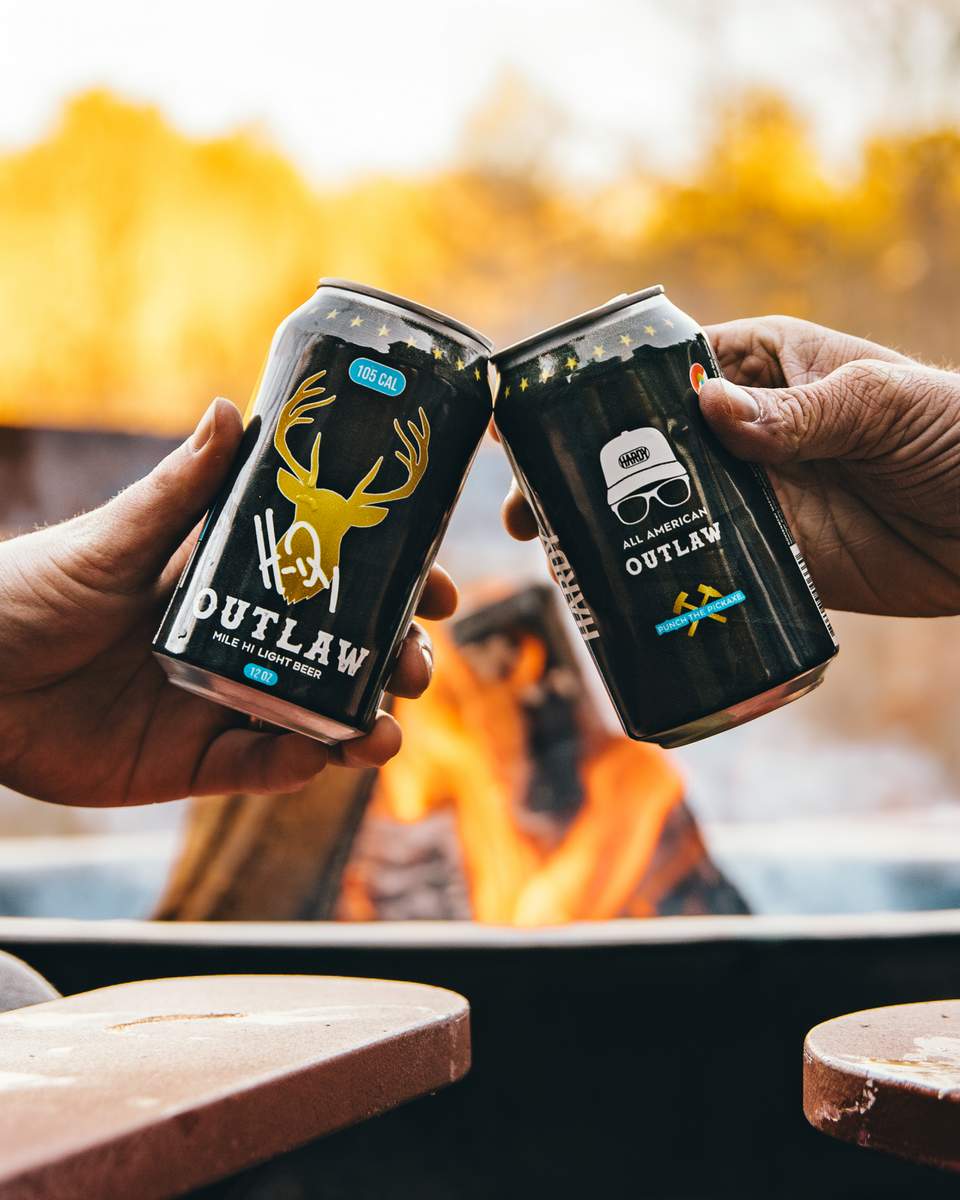 Outlaw Light Beer and HARDY drop golden cans with prizes inside