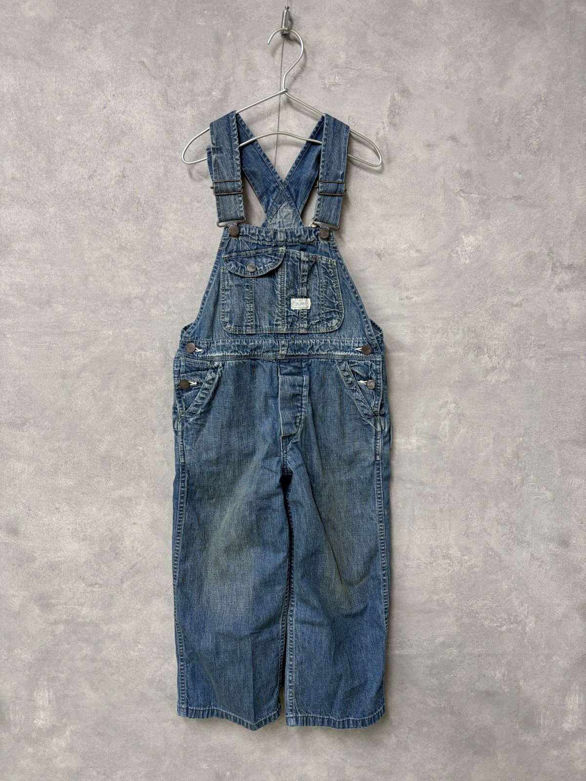 40%off 2025春夏 DENIMDUNGAREE 8OZデニム オーバーオール 14；ブルー
