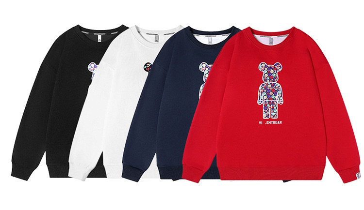 violent bear×space×bearbrick sweatshirt ユニセックス男女兼用