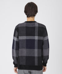 フェザークレストブリッジチェックニット（ニットウェア）｜BLACK