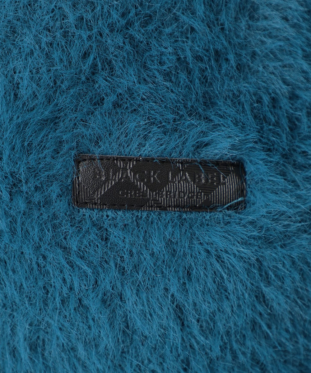 シャドーチェックシャギーニットカーディガン（ニットウェア）｜BLACK