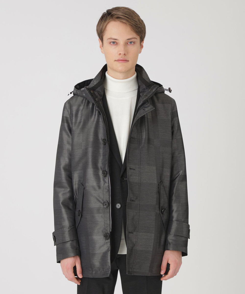 シャドーチェック10monthショートパーカー（ブルゾン）｜BLACK LABEL