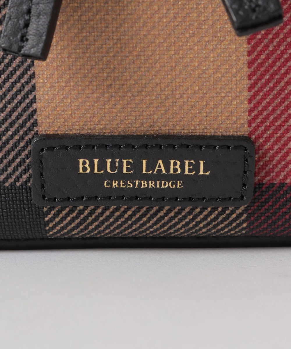 クレストブリッジチェックPVCバニティショルダー（バッグ）｜BLUE