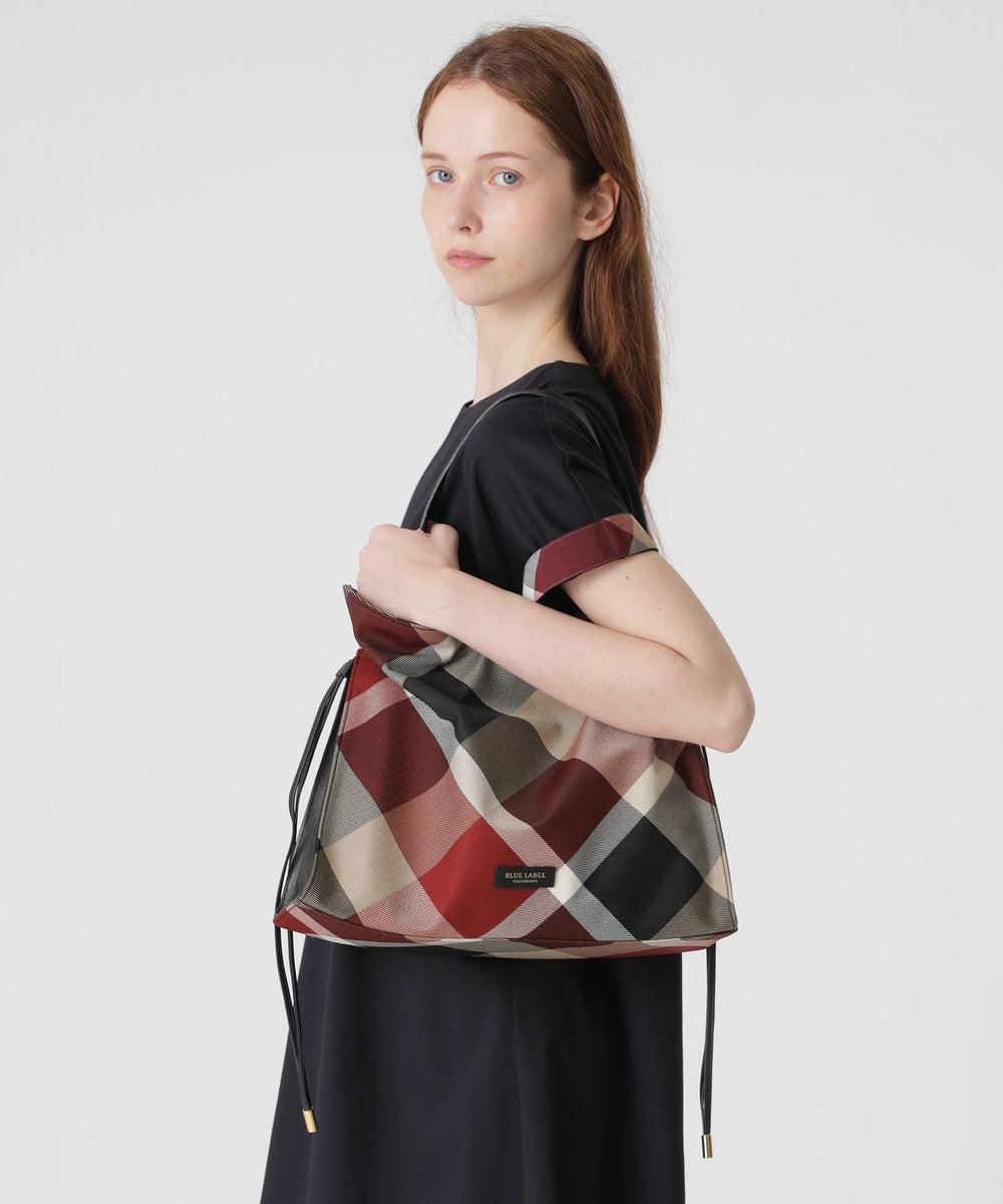 クレストブリッジチェックギャザーバッグ（バッグ）｜BLUE LABEL