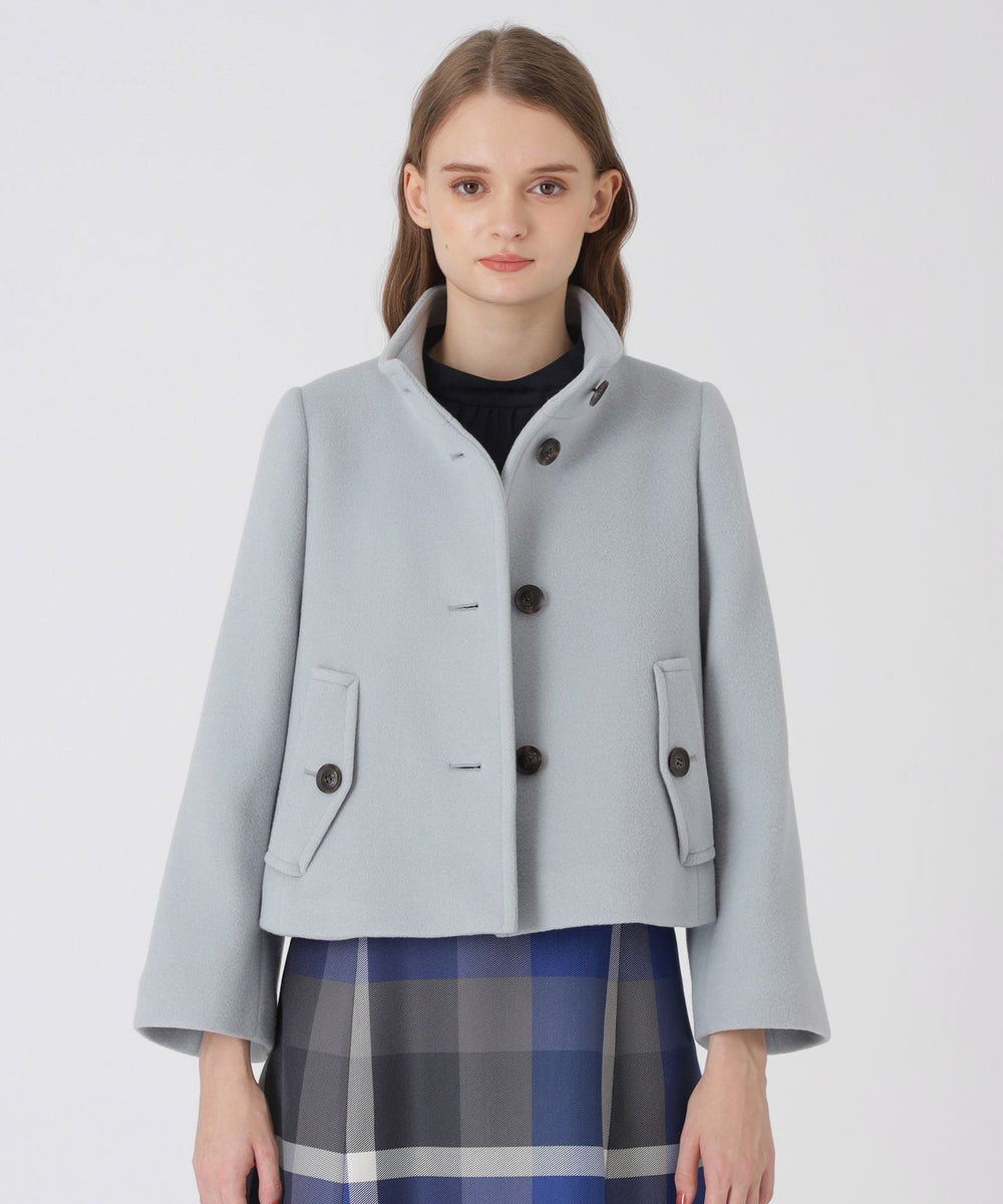 ファインウールダブルビーバーショートコート（コート）｜BLUE LABEL