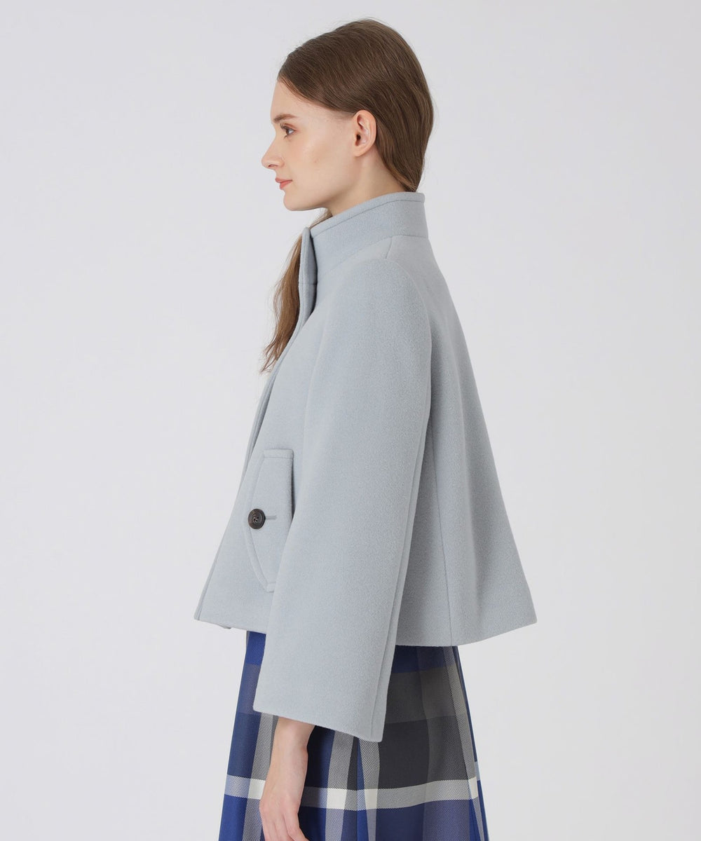 ファインウールダブルビーバーショートコート（コート）｜BLUE LABEL