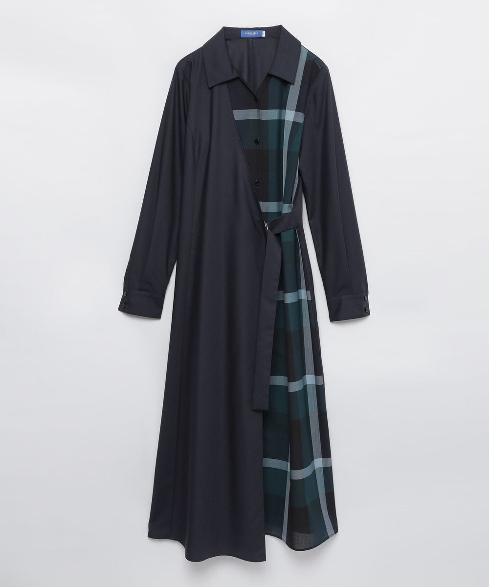 パーシャルクレストブリッジチェックドレス（ドレス）｜BLUE LABEL