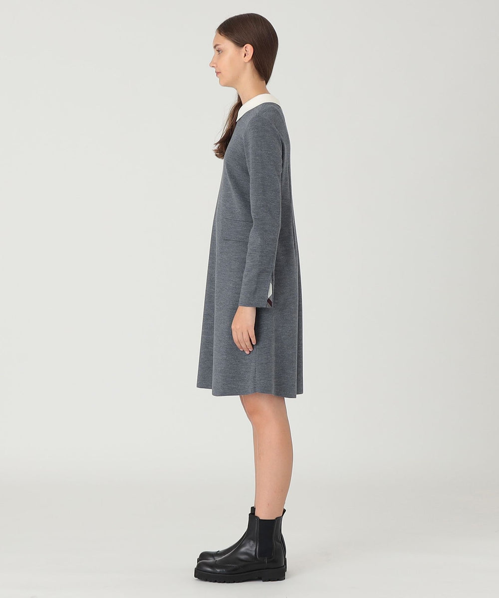 襟付きニットドレス（ドレス）｜BLUE LABEL CRESTBRIDGE(ブルー