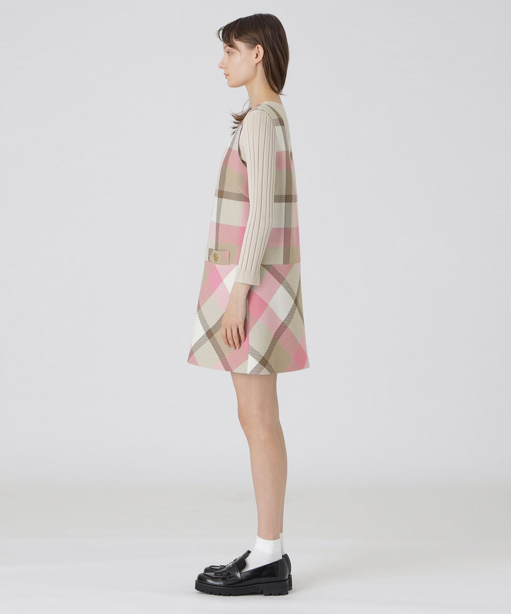一部店舗限定】クレストブリッジチェックツィードワンピース（ドレス