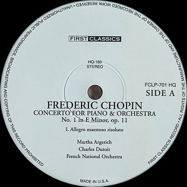 マルタ・アルゲリッチ（pf）/ショパン：ピアノ協奏曲第1番作品11