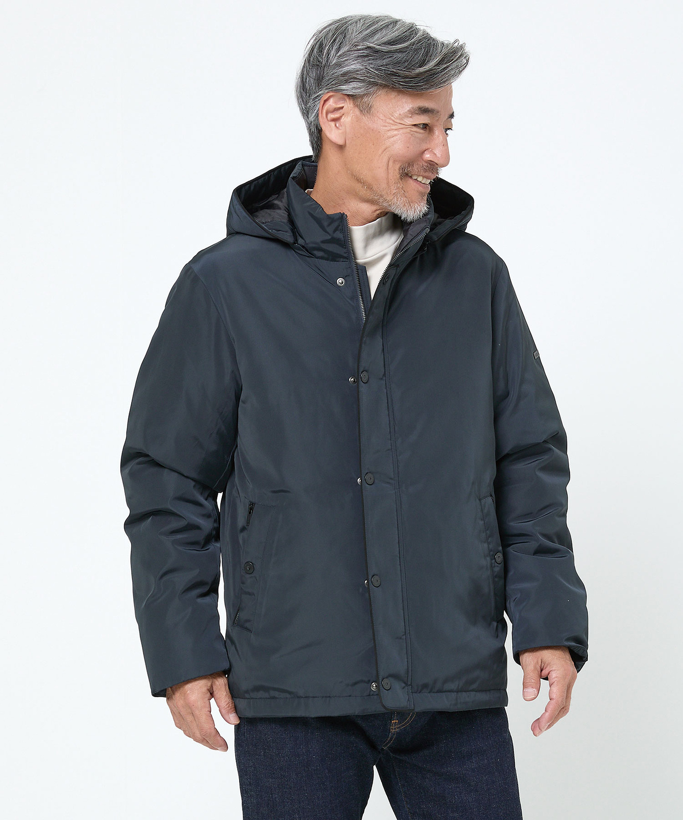 メンズ 内キルト スタンドカラー ダウン ジャケット通販 [1604-58402