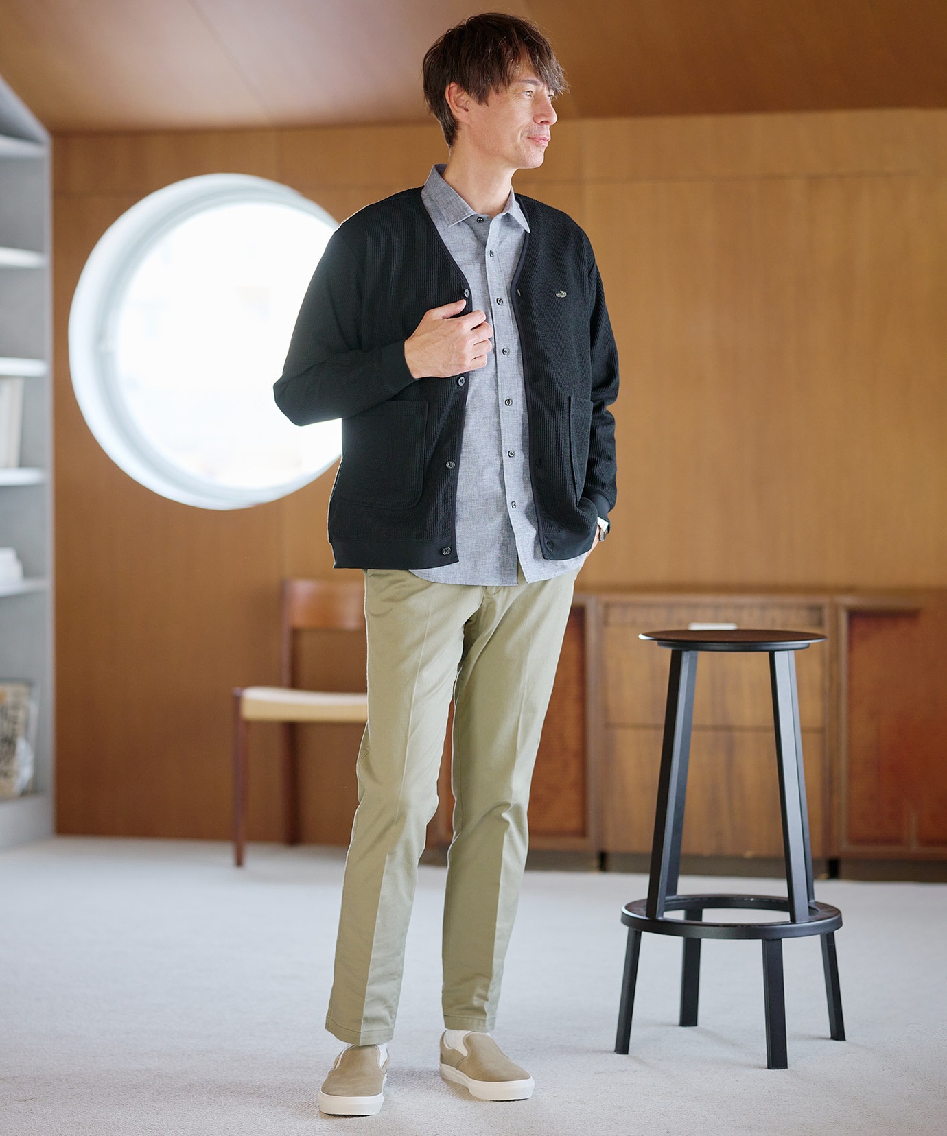 メンズ ストレッチ ノータック スマート チノパンツ【日本製生地】通販