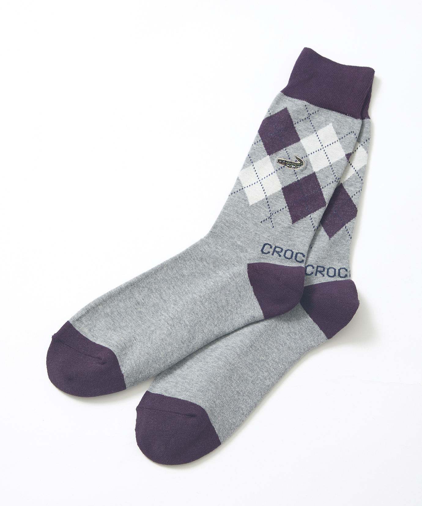 メンズ アーガイル クルー ソックス通販 [1607-45705] - クロコダイル