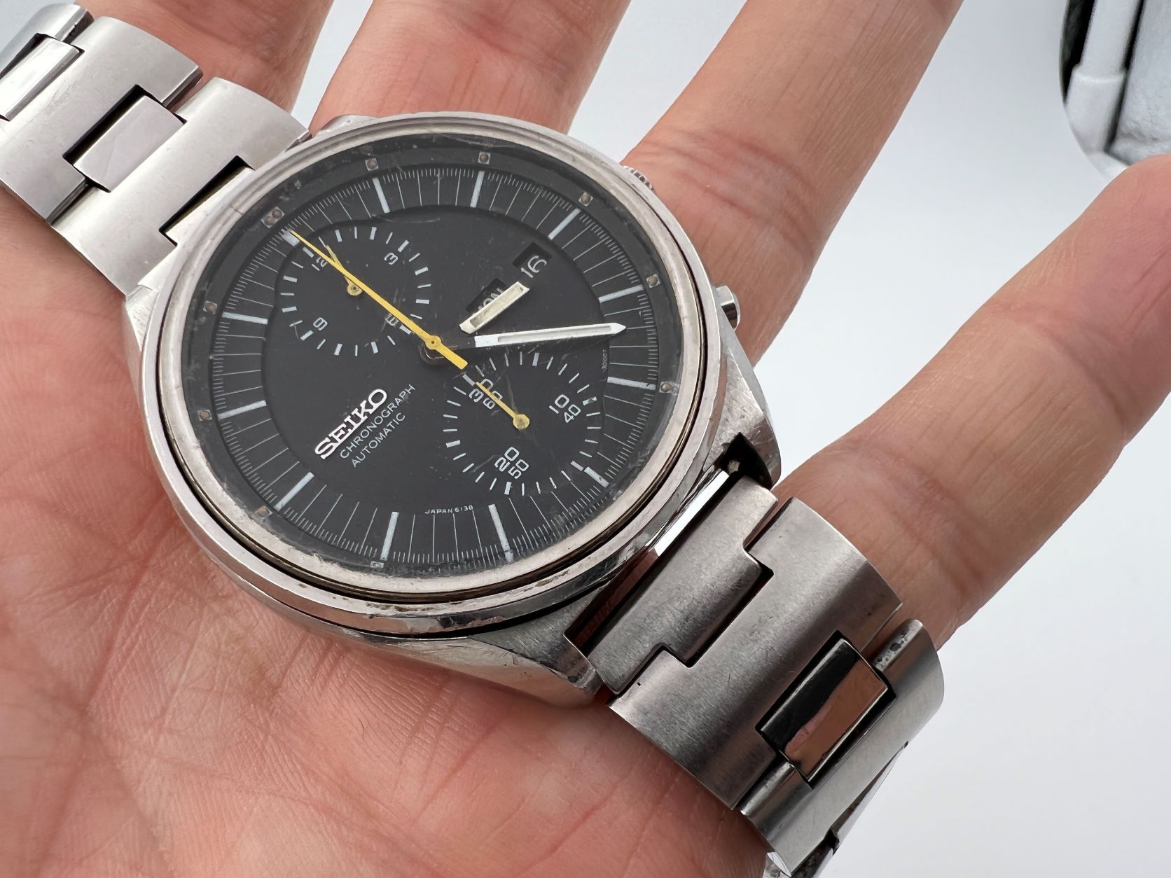 Vintage SEIKO Jumbo 6138-3002 Automatic Chronograph Cal 6138B