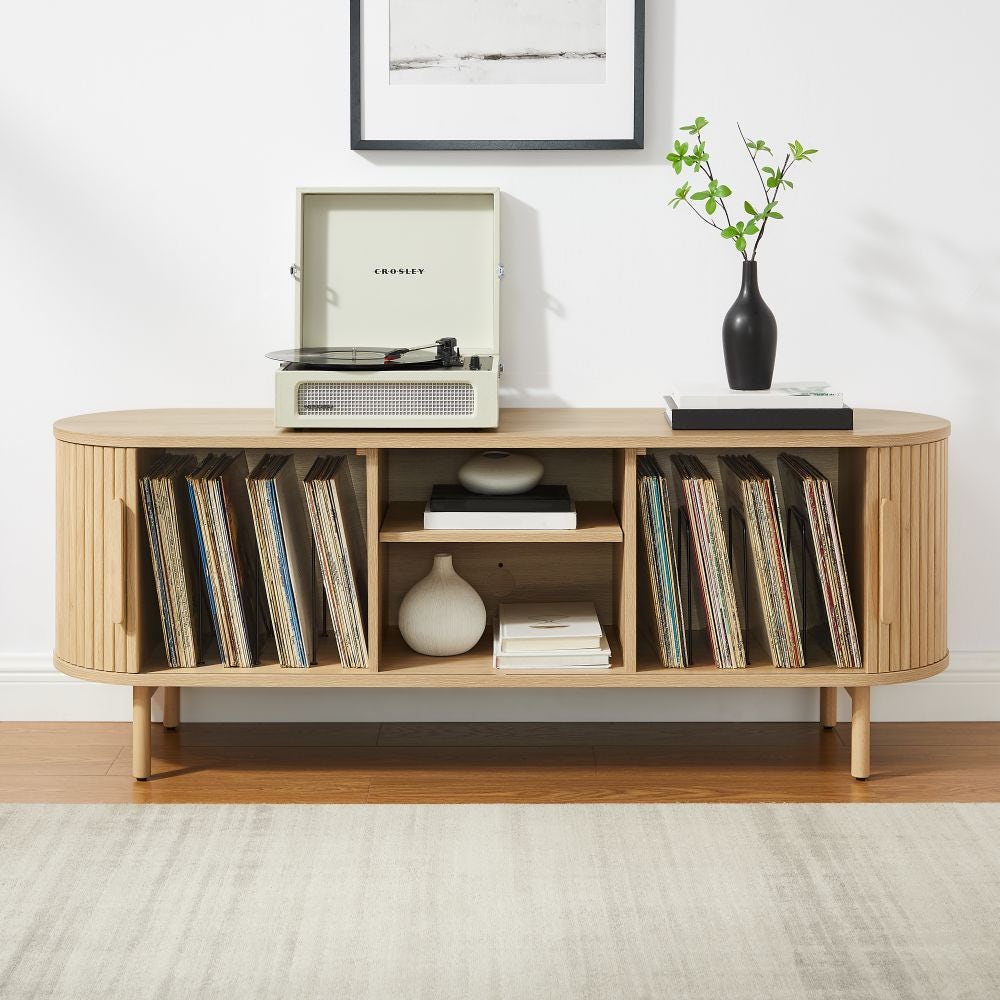 AMBROSE RECORD STORAGE MEDIA CONSOLE | Crosley Radio