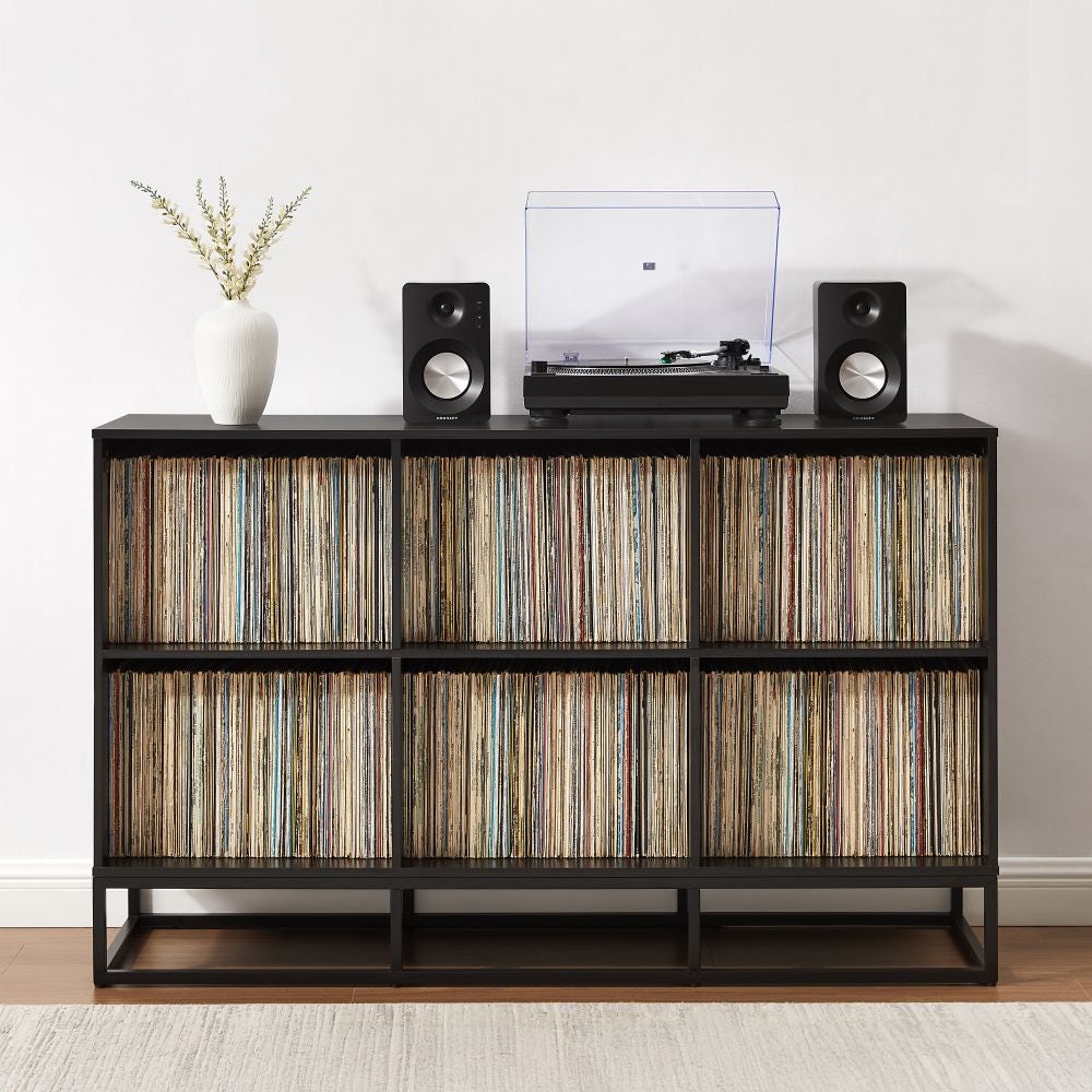 ENZO 6 CUBE RECORD STORAGE MEDIA STAND | Crosley Radio
