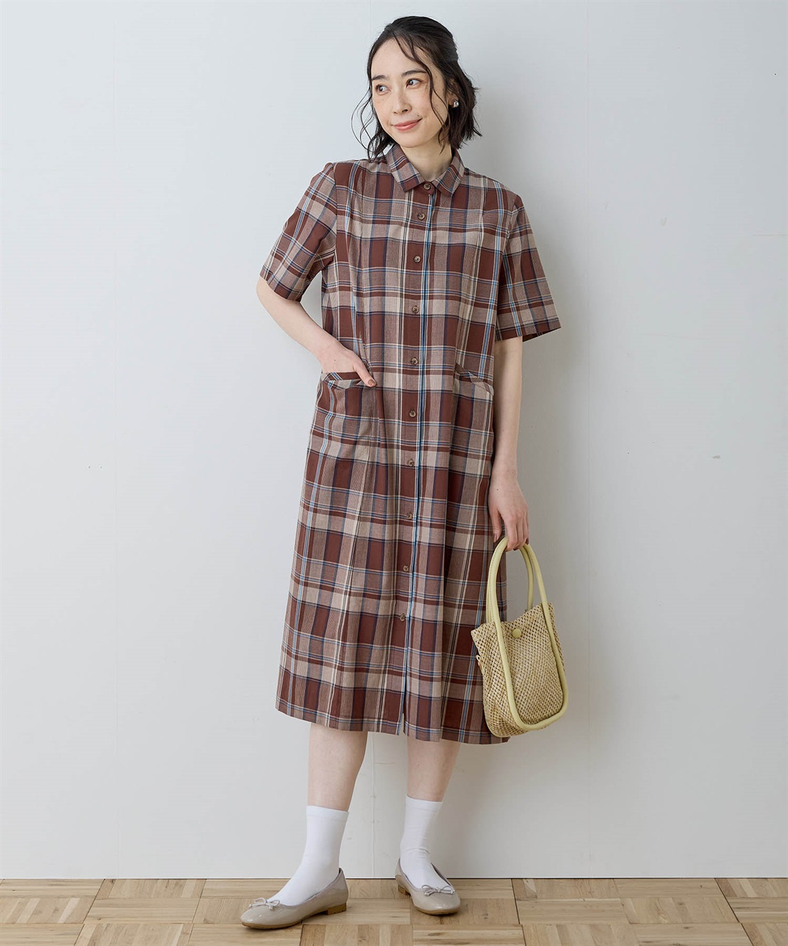 チェックワンピース DECOY｜クロスプラス公式通販サイト