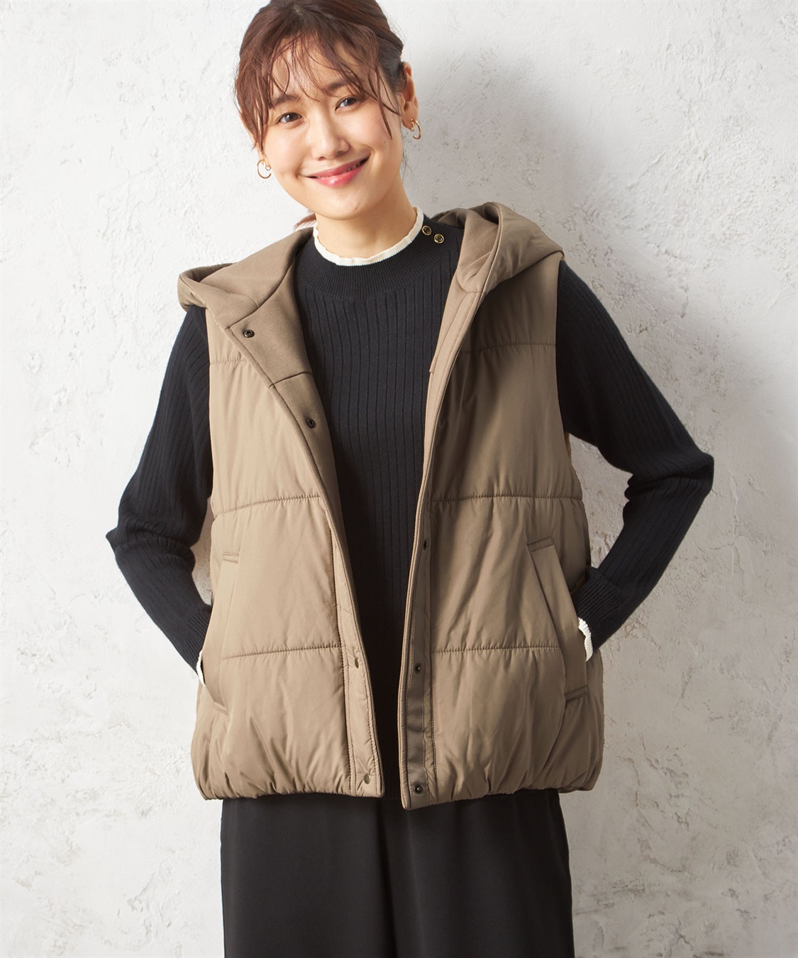 リバーシブル中綿ベスト Petit Honfleur｜クロスプラス公式通販サイト
