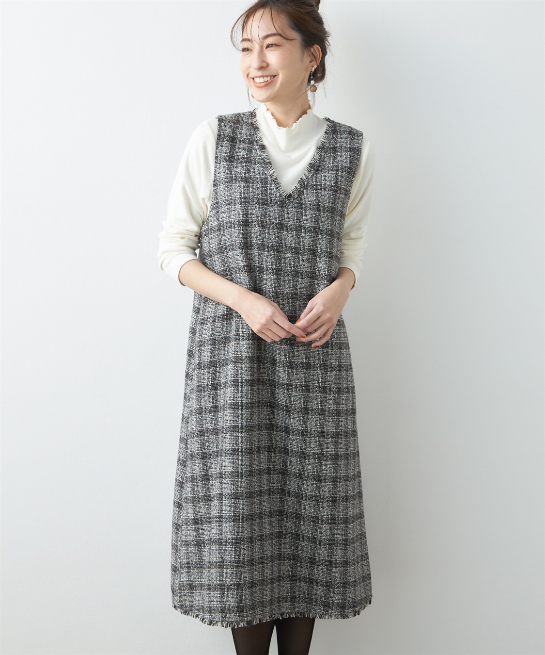 ツイードジャンパースカート Petit Honfleur｜クロスプラス公式通販サイト