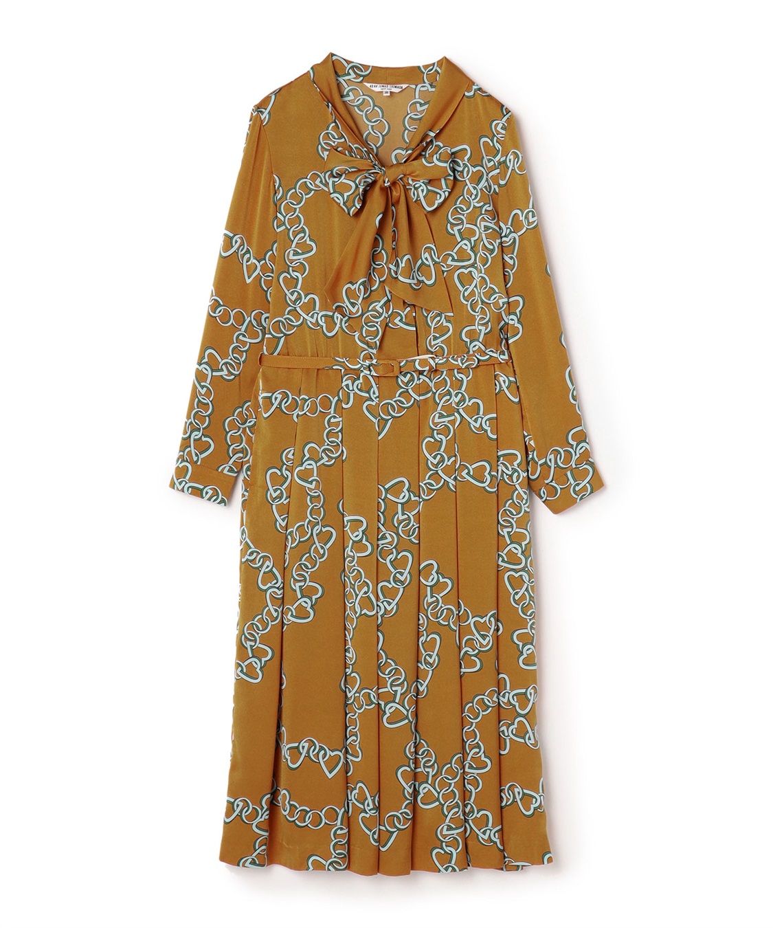 ハートチェーンプリントボウタイワンピース 49AV JUNKO SHIMADA