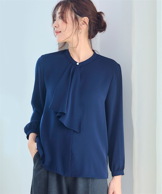 洗える》正解 ラッフルフリルブラウス【CF/クロスファンクション