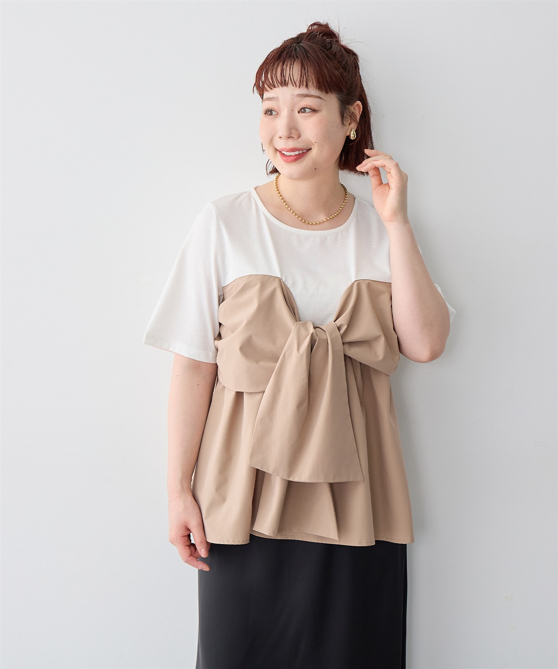 anyfee/大きいサイズ】ビスチェドッキングトップス《新色追加》 anyfee