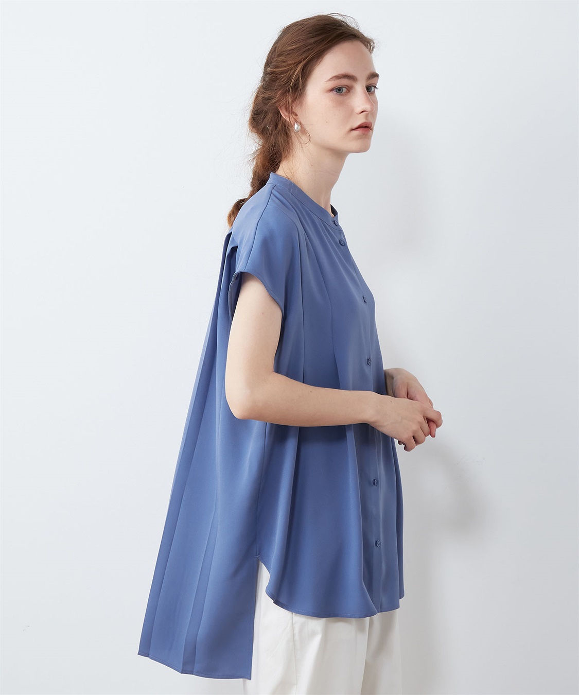 バックタックブラウス LE SOUK HOLIDAY｜クロスプラス公式通販サイト