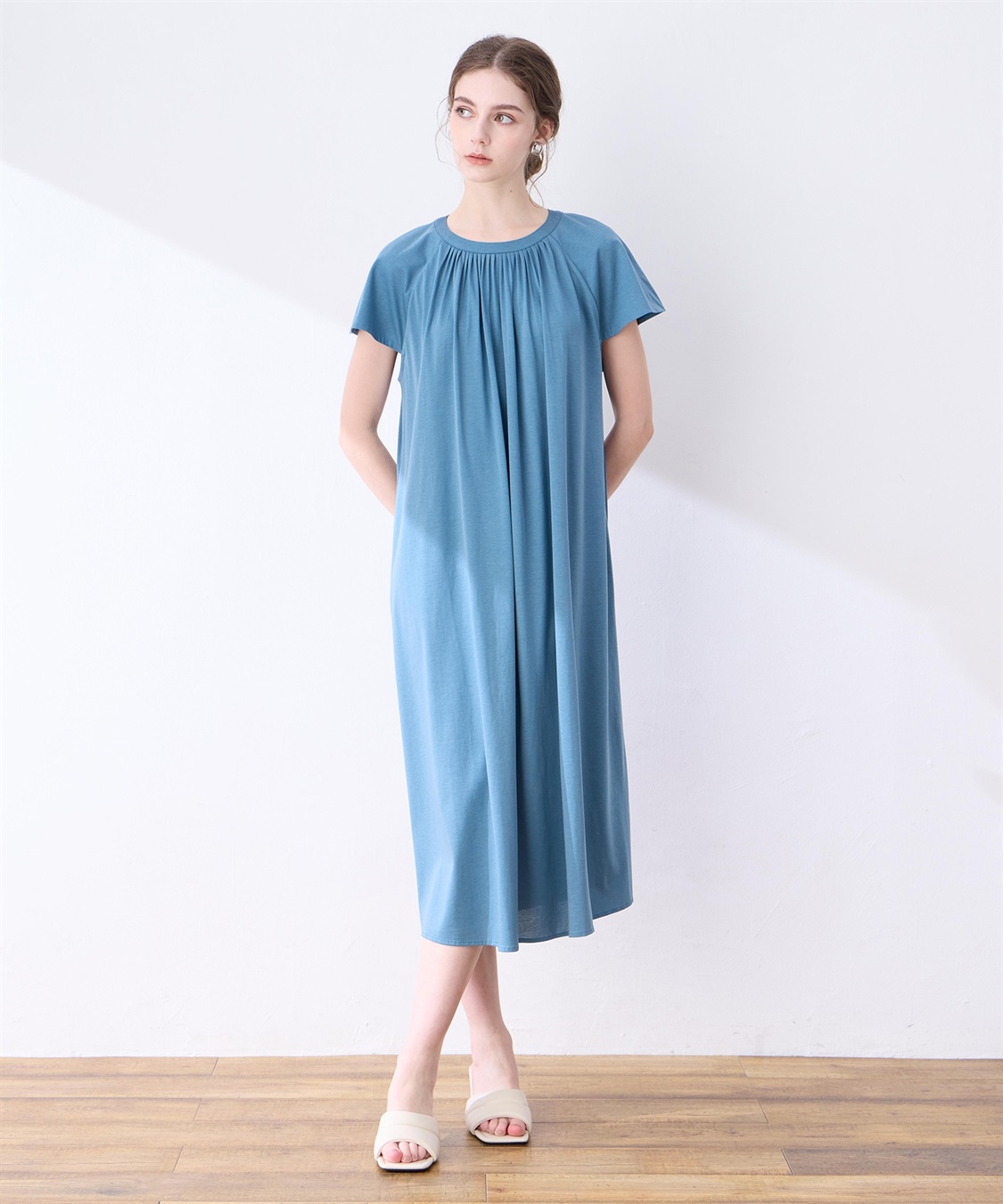 接触冷感】ピンタックワンピース LE SOUK HOLIDAY｜クロスプラス公式