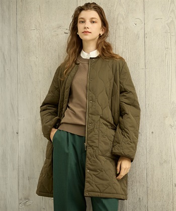 ノーカラー ロングキルトジャケット LE SOUK HOLIDAY｜クロスプラス