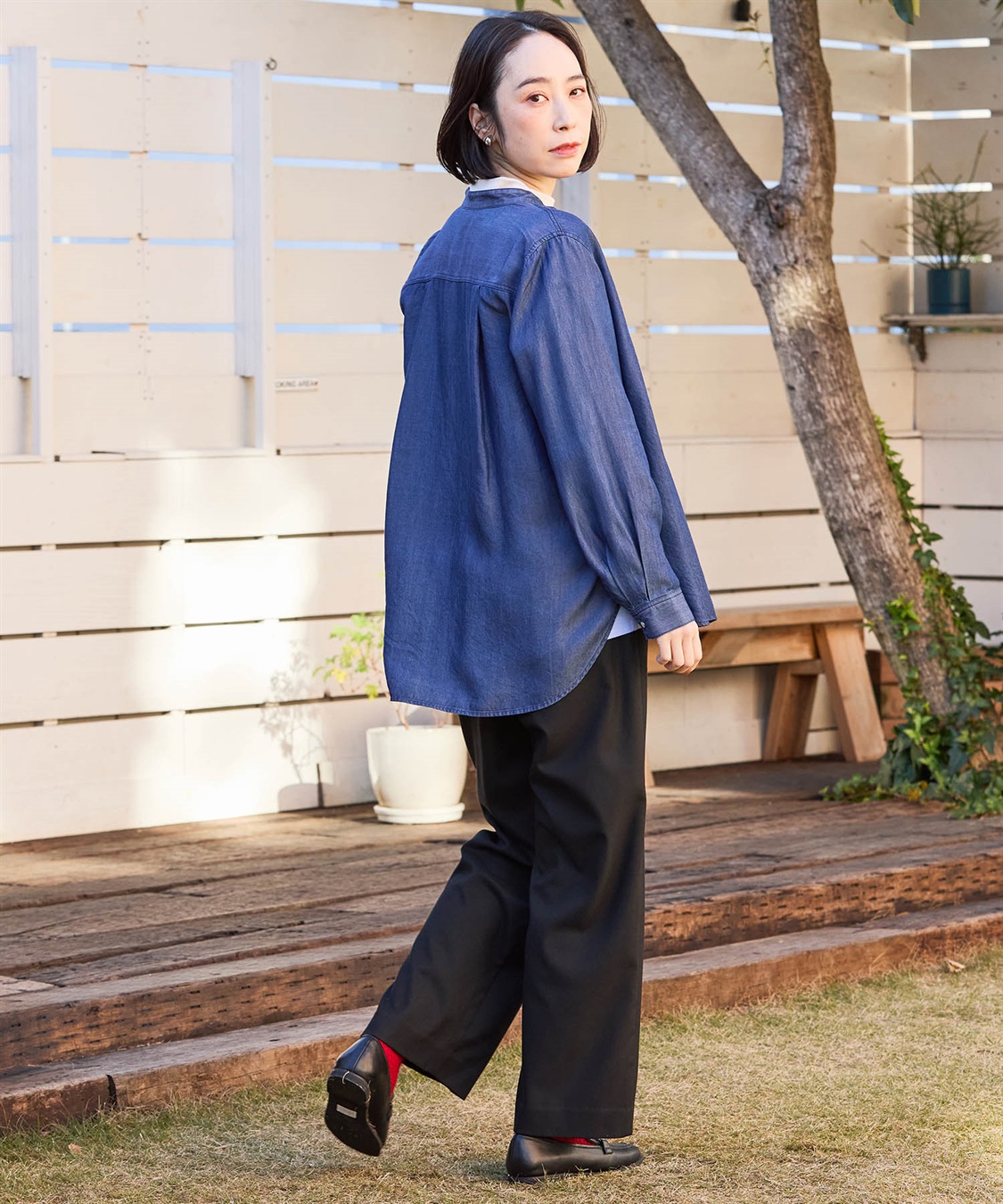 テンセルデニムピンタックシャツ DECOY｜クロスプラス公式通販サイト