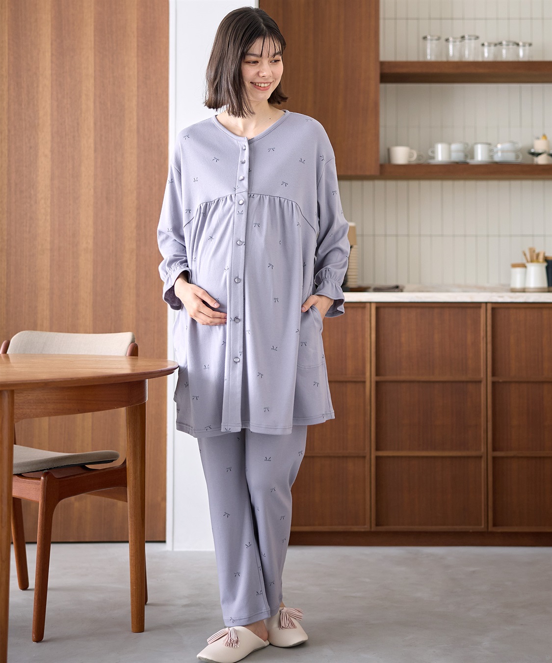 T/Cスムースリボン柄パジャマ Rosemadame｜クロスプラス公式通販サイト