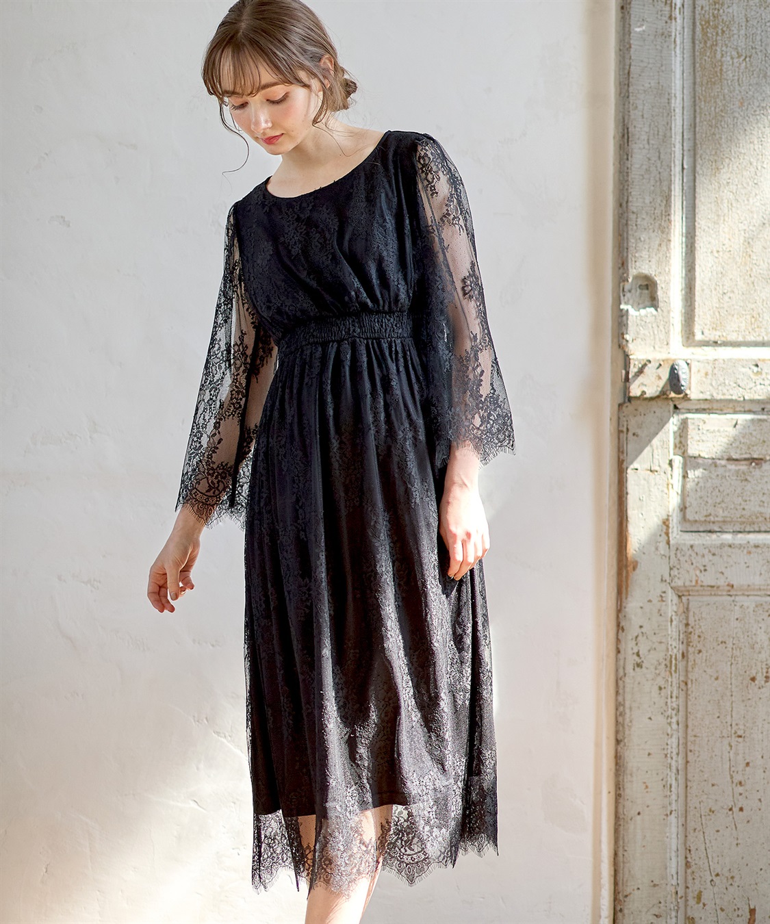 リバーレース フォーマルワンピース(授乳口付き) Rosemadame｜クロス