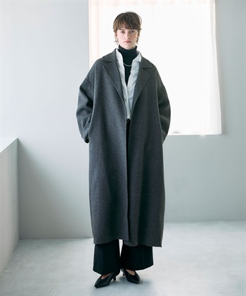 ウールメルトンロングリバーコート N.O.R.C｜クロスプラス公式通販サイト