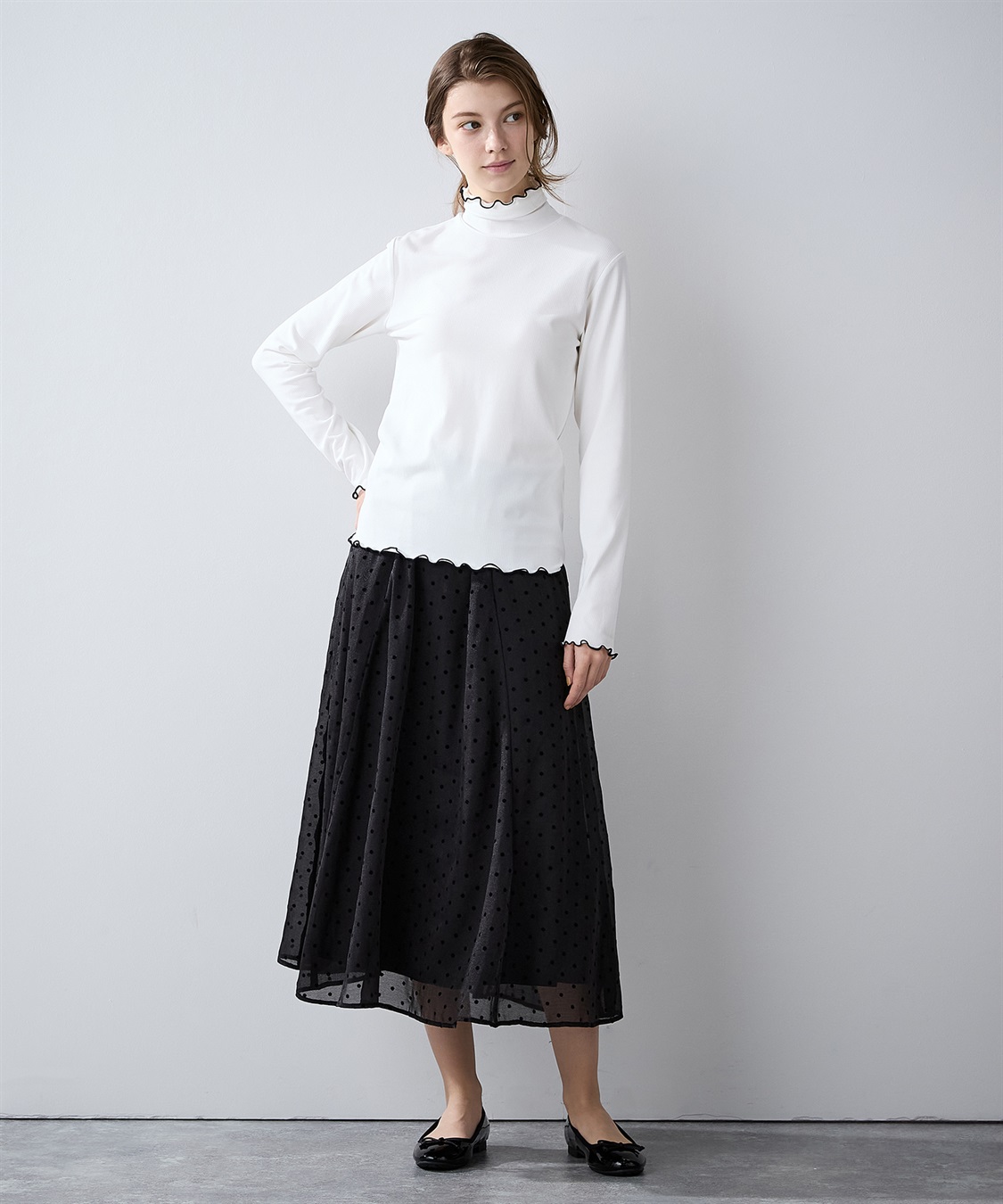 メロータートルネック リブプルオーバー LE SOUK HOLIDAY｜クロス