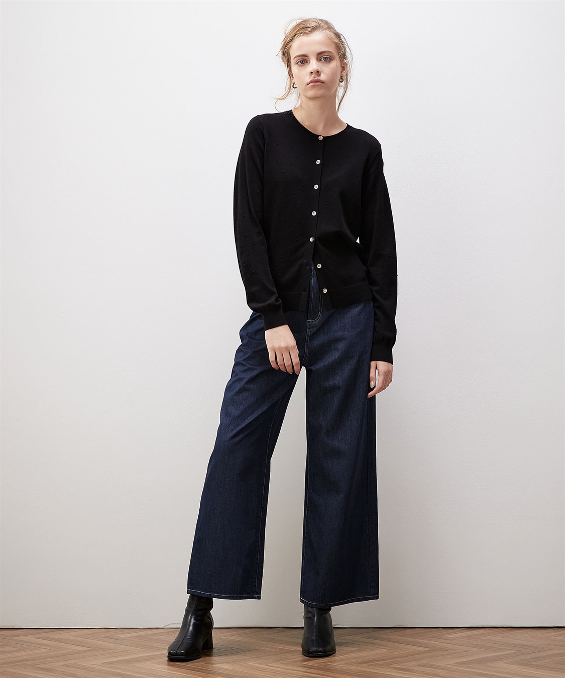 ドットジャガードカーディガン LE SOUK HOLIDAY｜クロスプラス公式通販