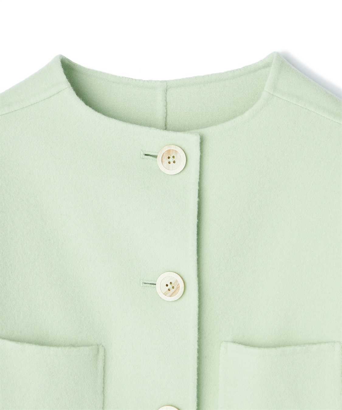 リバー仕立てシングルノーカラーコート 49AV JUNKO SHIMADA｜クロス