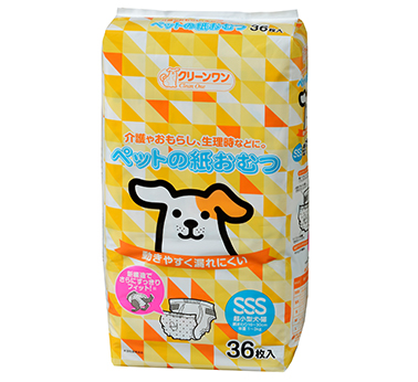 クリーンワン ペットの紙おむつ SSS 36枚 | シーズイシハラ株式会社