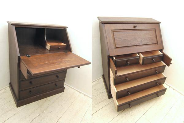 蝦夷民芸家具 ライティングデスク ナラ材 えぞ民芸 ライティング