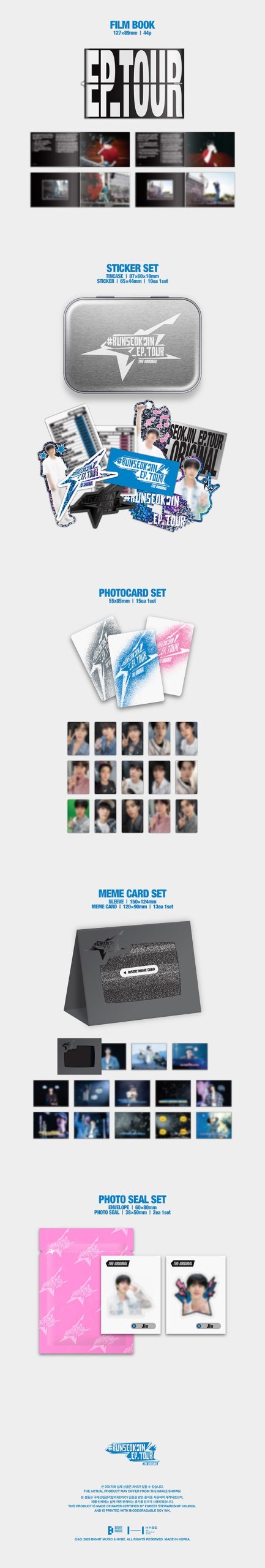 BTS Jin RUNSEOKJIN_EP TOUR in GOYANG The Original SET (The