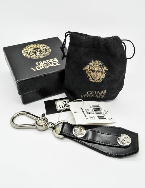 Versace Vintage Black and Silver Medusa Keyring – Amarcord Vintage