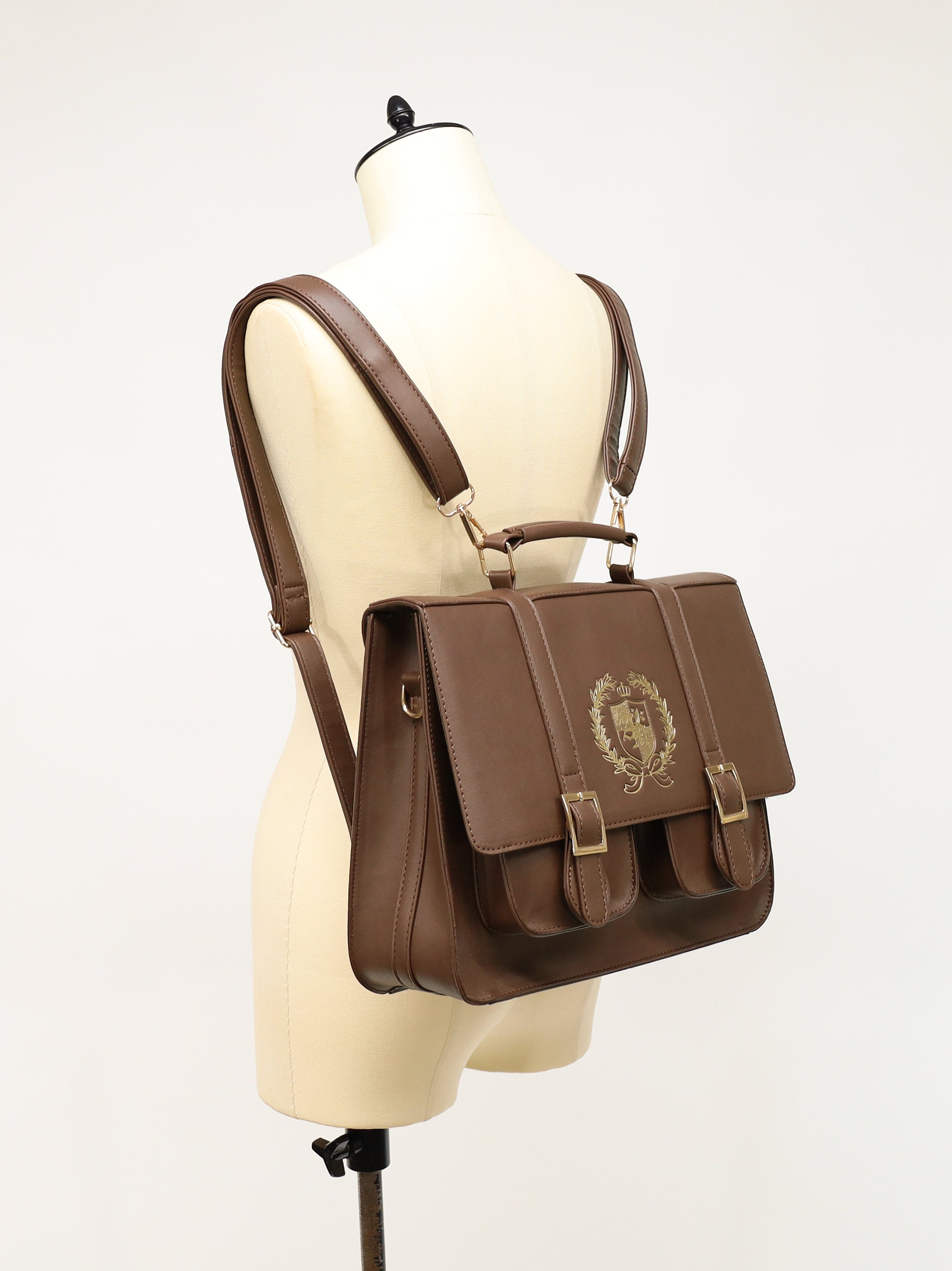 エンブレム入りダブルポケットサッチェルバッグ – Amavel（アマベル